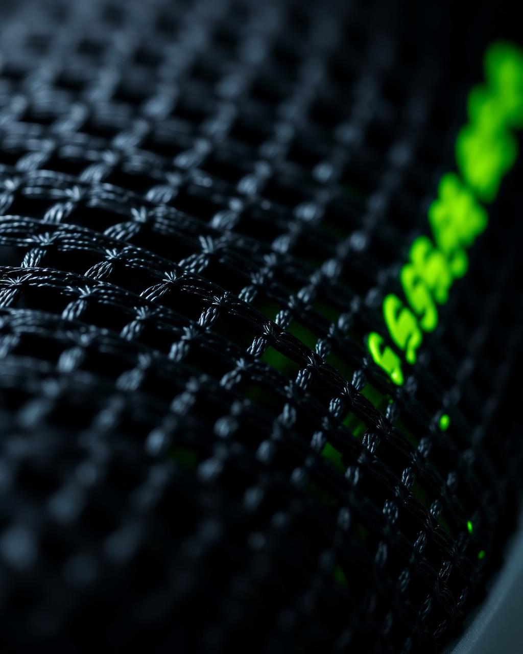 Macro detail of the engineered knit upper